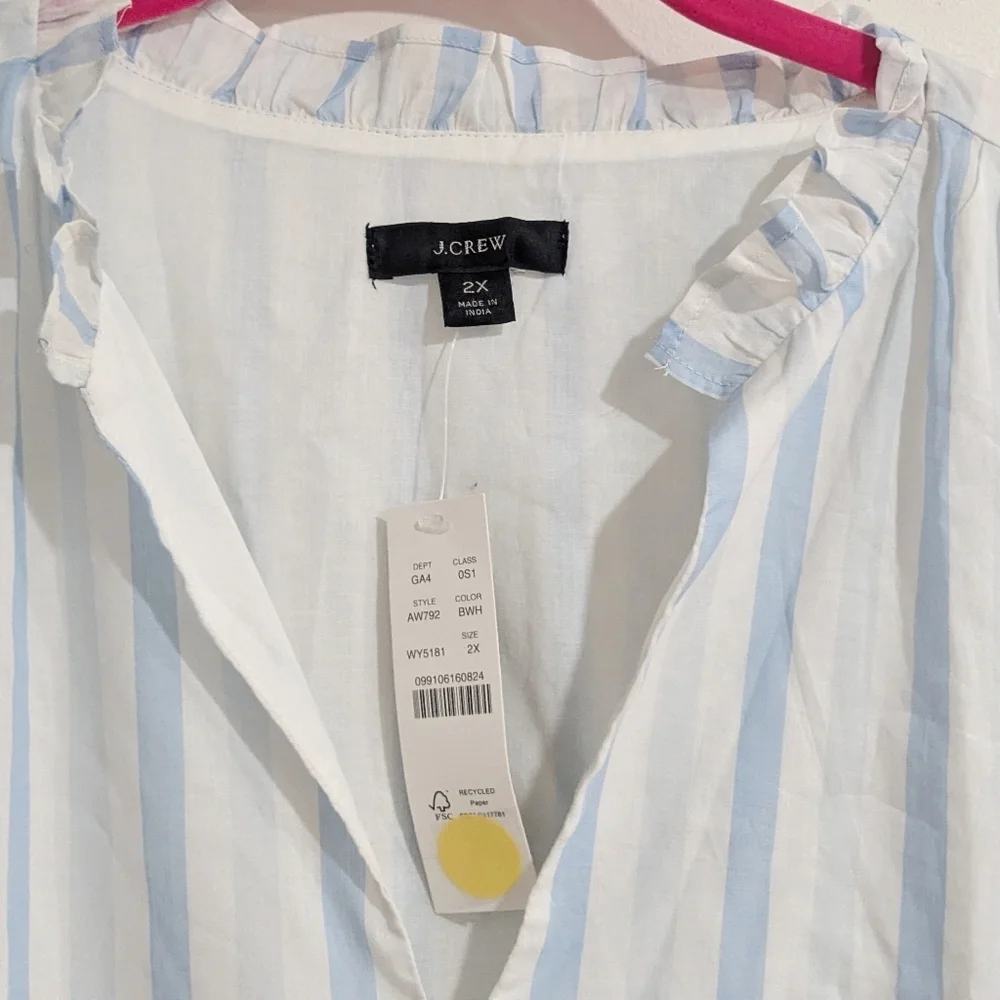 J. Crew Striped Tiered Midi Dress